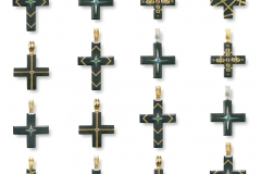 Material: Gold / Silber / Eisen / Diamant / Rubin / grüner Granat.