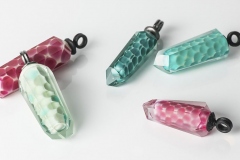 Glass-crystals: Glas/ Eisen geschwärzt/ Silber ca. 60mm hoch