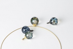 fuming-bowls: Glas/ Gold/ Stahl geschwärzt ca. 23mm Durchmesser